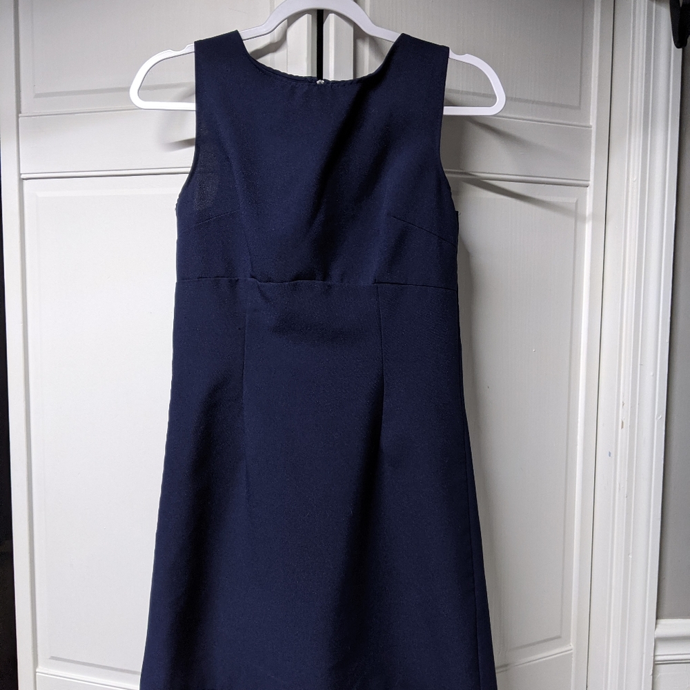 Navy blue fitted dress